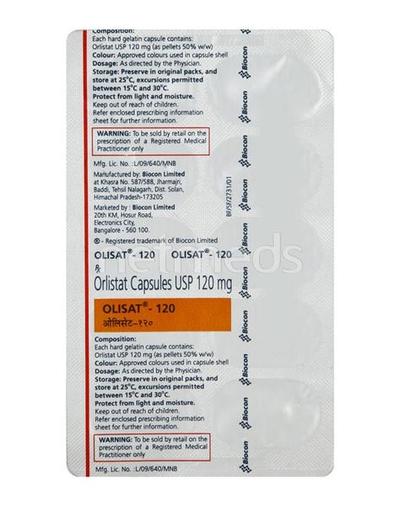 Olisat 120mg Capsule 10'S - Obesity
