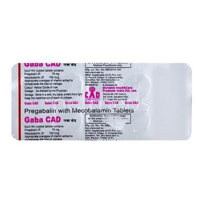 Gaba CAD Tablet 10'S - Neuropathic Pain-Dru
