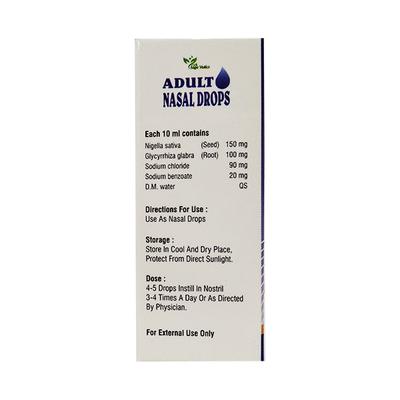 Sage Vedic's Adult Nasal Drops 15 ml - Cough & Cold (Ayush)