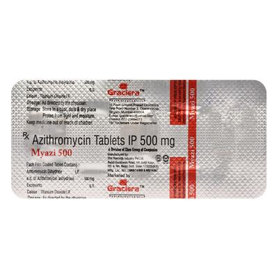 MYAZI 500 Tablet 3's - Bacterial Infections-Mac