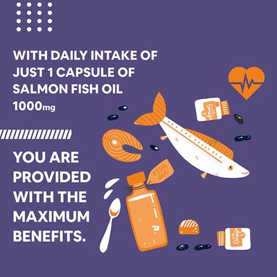 CF Omefish-Multi Salmon Fish Oil+ Softgel Capsule 60's - Omega Fish Oil Fatty Acids