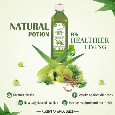 Axiom Jeevan Ras Aloevera Amla Juice 1 ltr - Speciality Medicines