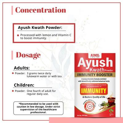 Aimil Ayush Kwath Powder (Pack of 4 x 90 gm) - Health Products