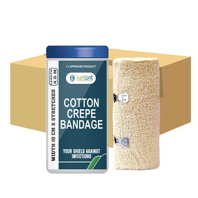 Safent Cotton Crepe Bandage (10 cm X 4.5 m) - Bandages
