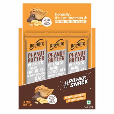 RiteBite Peanut Butter (Pack of 12) - Nutritional Bars