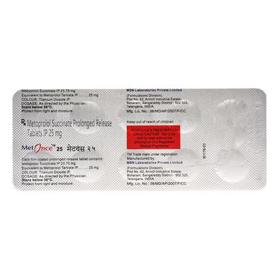 Metonce 25mg Tablet 10'S - Hypertension-Bet