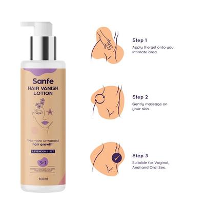 Sanfe Hair Vanish Lotion - Lavendar & Lily 100 ml - Hair Removal Accessories