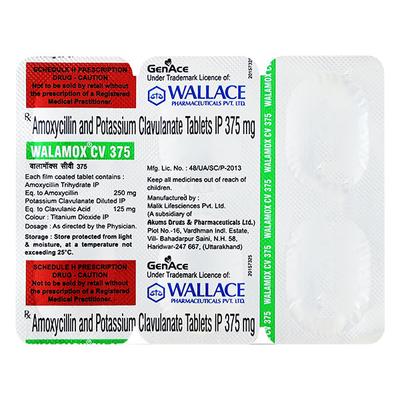WALAMOX CV 375 Tablet 6's - Bacterial Infections-Pen