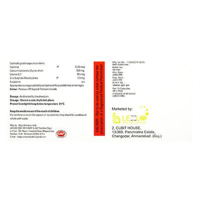 LECAL K2 Softgel Capsule 15's - Supplements-Cal