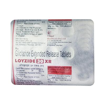 Loyzide XR 30mg Tablet 15'S - Diabetes-Ant