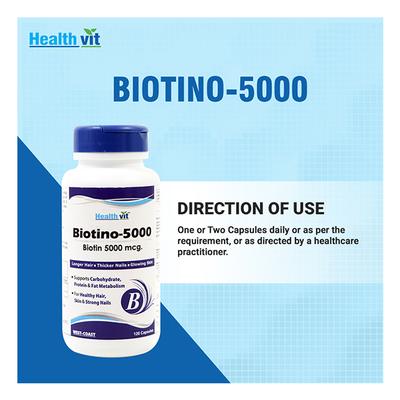 Healthvit Biotino 5000 Capsules 120's - Hair & Skin