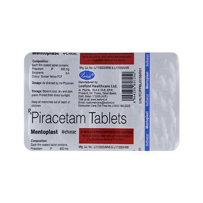 MENTOPLAST Tablet 10's - Nootropics And Neurotrophics