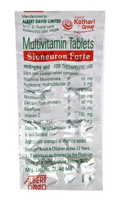 Sioneuron Forte Tablet 10'S - Supplements-Vbc