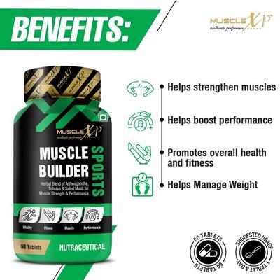 MuscleXP Muscle Builder Sports Tablet 60's - Workout Essentials