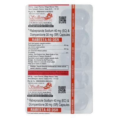 RABESTA DSR 40 Capsule 10's - Ulcer/Reflux/Flatulence-Aaa