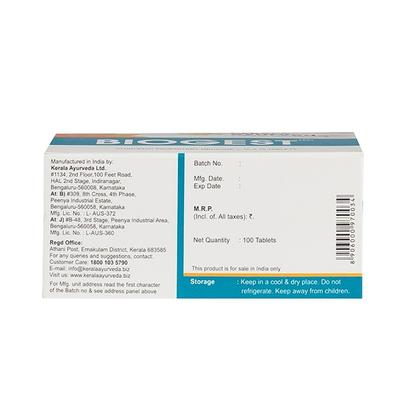 Kerala Ayurveda Biogest Tablet (Pack of 10 x 10's) - Speciality Medicines