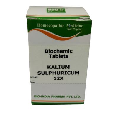 Bio-India's Biochemic Tablet - Kalium Sulphuricum 12X 25 gm - Bio-Chemic