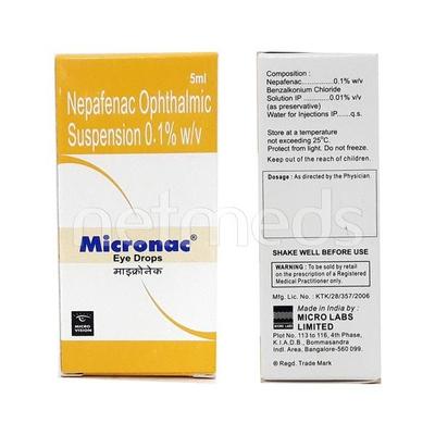 Micronac Eye Drops 5ml - Eye conditions-Oph