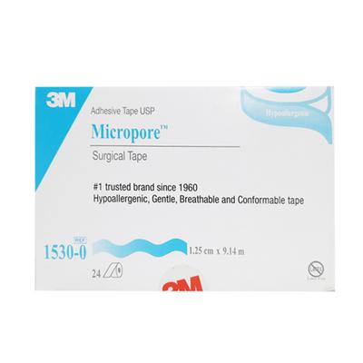 3M Micropore Adhesive Surgical Tape - (1.25 cm X 9.14 m) (1530-0) 24's - Tapes & Films
