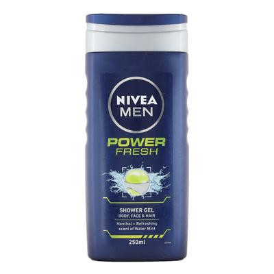 Nivea Men Power Fresh Shower Gel 250 ml - Shower Gels & Body Wash