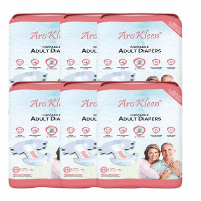 AroKleen Disposable Adult Diaper (XL) (127 cm - 170 cm) (Pack of 6 x 10's) 1's - Adult Diapers & Pads