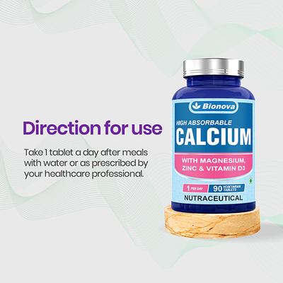 Bionova High Absorbable Calcium Tablet 90's - Calcium And Minerals