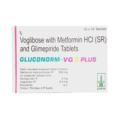 Gluconorm VG Plus 2mg Tablet 10'S - Diabetes-Ant