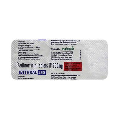 IBITHRAL 250mg Tablet 10's - Bacterial Infections-Mac