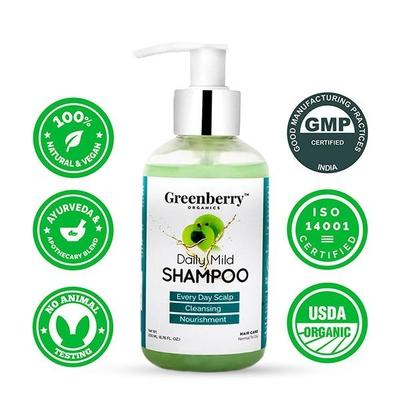 Greenberry Organics Daily Mild Shampoo 200 ml - Shampoos