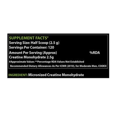 Proquest Creatine Powder - Unflavoured 300 gm - Workout Essentials
