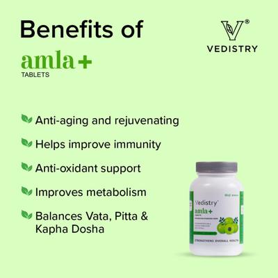 Vedistry Amla+ Tablet 60's - Pure Herbs