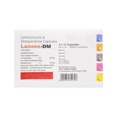 LANZEE DM Capsule 15's - Ulcer/Reflux/Flatulence-Aaa