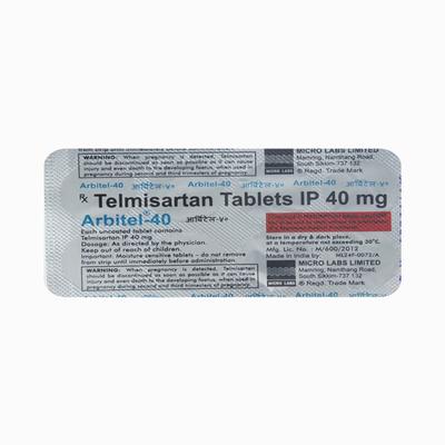 Arbitel 40mg Tablet 10'S - Hypertension-Ang