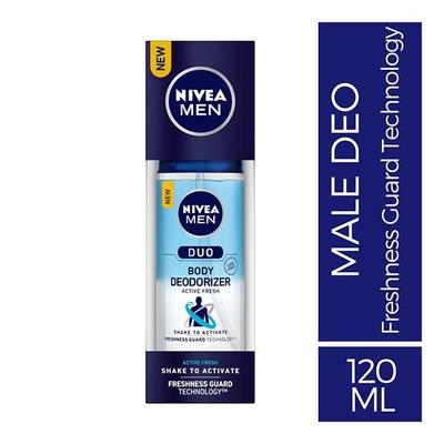 Nivea Men Duo Body Deodorizer Active Fresh 100 ml - Men Deodorants/Roll-Ons