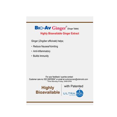 Bio-Av Ginger Tablet 30's - Herbal Dietary Supplement