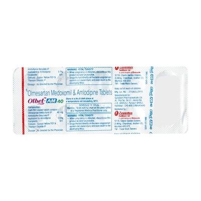 Olbet AM 40/5mg Tablet 10'S - Hypertension-Ang