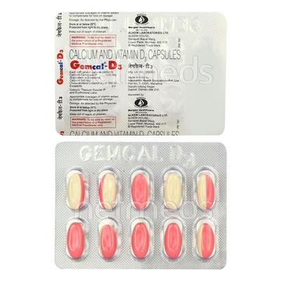 Gemcal D3 Capsule 10'S - Supplements-Cal