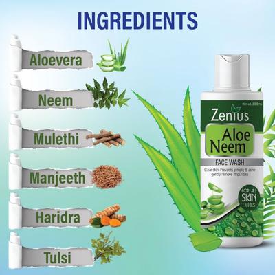 Zenius Aloe Neem Face Wash 200 ml - Personal Care (Ayush)