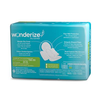 Wonderize Dry Comfort Sanitary Pads 20's - Sanitary Napkins