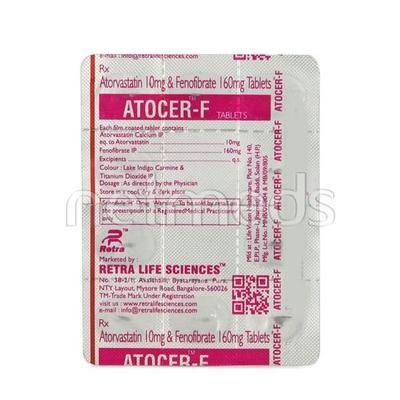 Atocer F Tablet 10'S - High Cholesterol-Dys