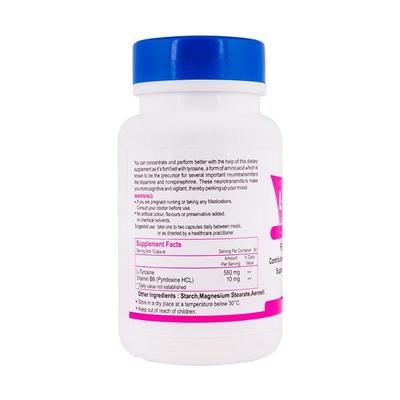 HealthVit L-Tyrosine 550 mg Capsules 60's - Multi-Vitamins