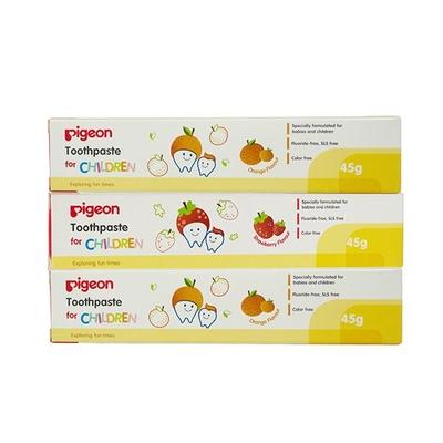 Pigeon Children Toothpaste Combo (Strawberry 1's + Orange 2's) 45 gm - Baby Oral Care