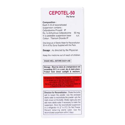 CEPOTEL 50 Oral Suspension 30ml - Bacterial Infections-Cep