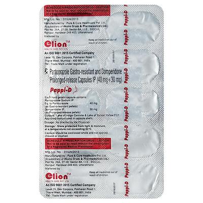 PAPPI D Capsule 10's - Ulcer/Reflux/Flatulence-Aaa