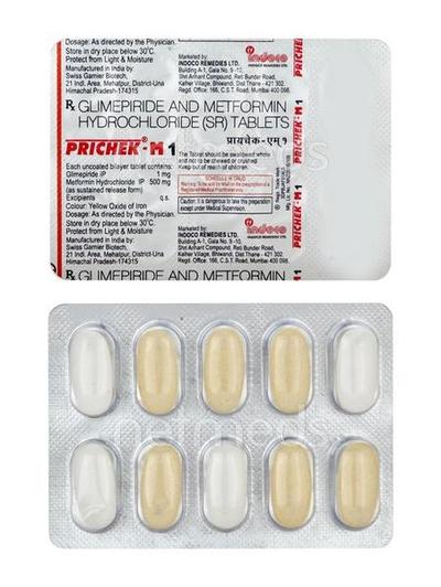 Prichek M 1mg Tablet 10'S - Diabetes-Ant