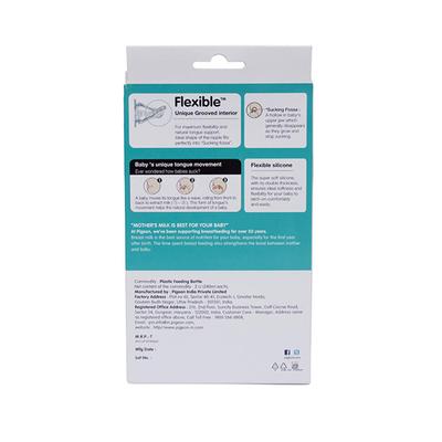 Pigeon Peristaltic Nursing Bottle Twin Pack Kpp Nipple - Blue & White (S) 120 ml - Feeding & Nursing