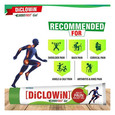 Diclowin Carbofast Gel(Topical) 30gm - Pain relief-Nsa