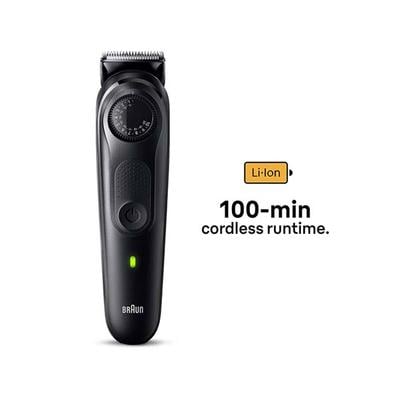 Braun Beard Trimmer 5, BT5420, Beard Trimmer for Men from Gillette, Style, Edge, Detail, Lifetime Sharp Blades Space Grey 416 gm - Grooming Kits