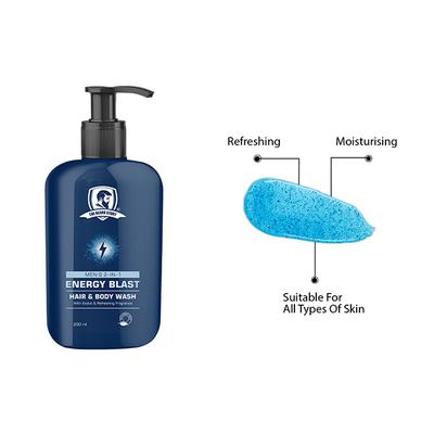 The Beard Story Men's 2-in-1 Hair & Body Wash - Energy Blast 200 ml - Shower Gels & Body Wash