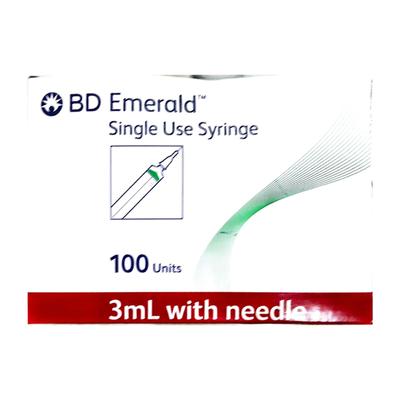 BD Emerald Single Use Syringe 3 ml With Needle 24G - Syringes And Needles
